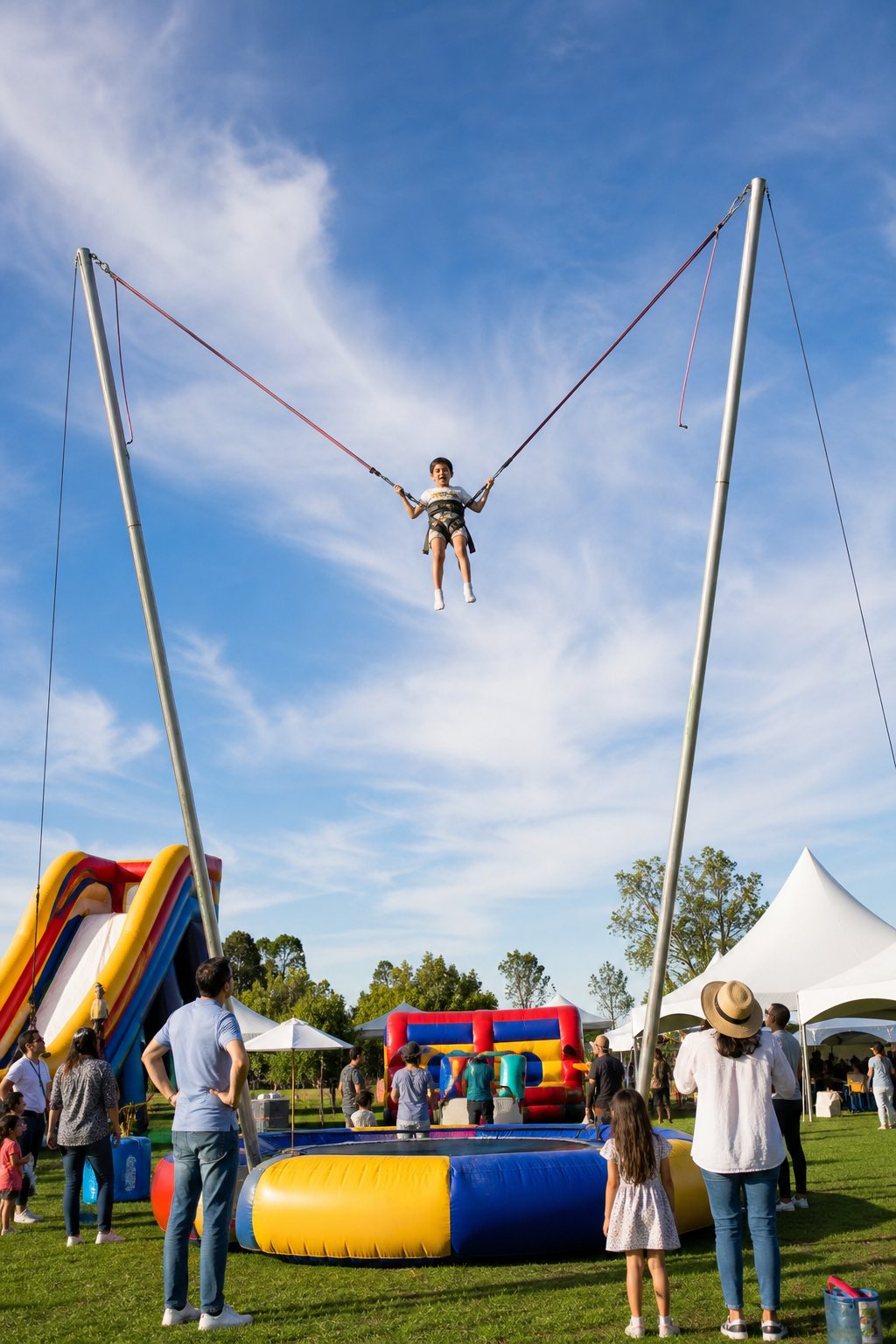 Cennik i budżety eventów — Euforia Event - atrakcja bungee-trampolina nad dmuchańcami na firmowym family day