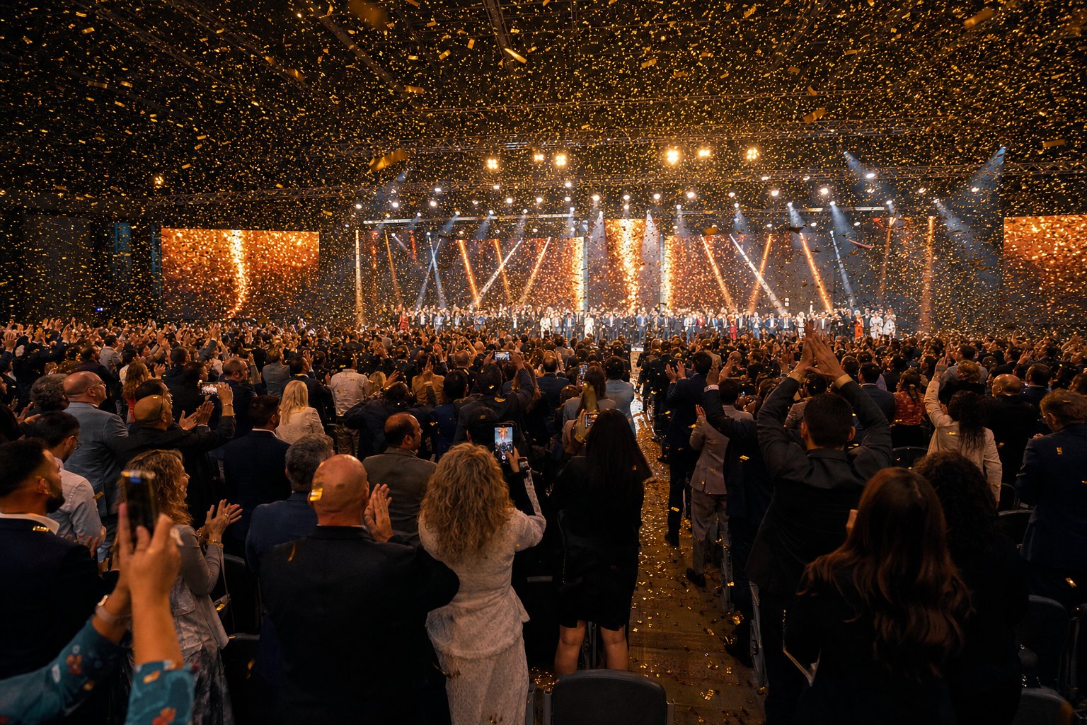 Agencja eventowa Mielec — finał kongresu firmowego ze złotym konfetti i owacją publiczności